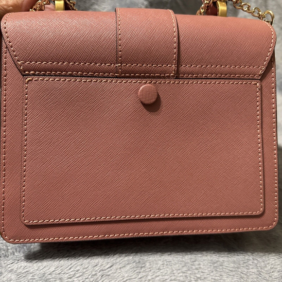 Lovcat Leather Purse Crossbody With Gold Chain & Hardware Pink Mauve - Picture 8 of 11